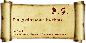 Morgenbeszer Farkas névjegykártya